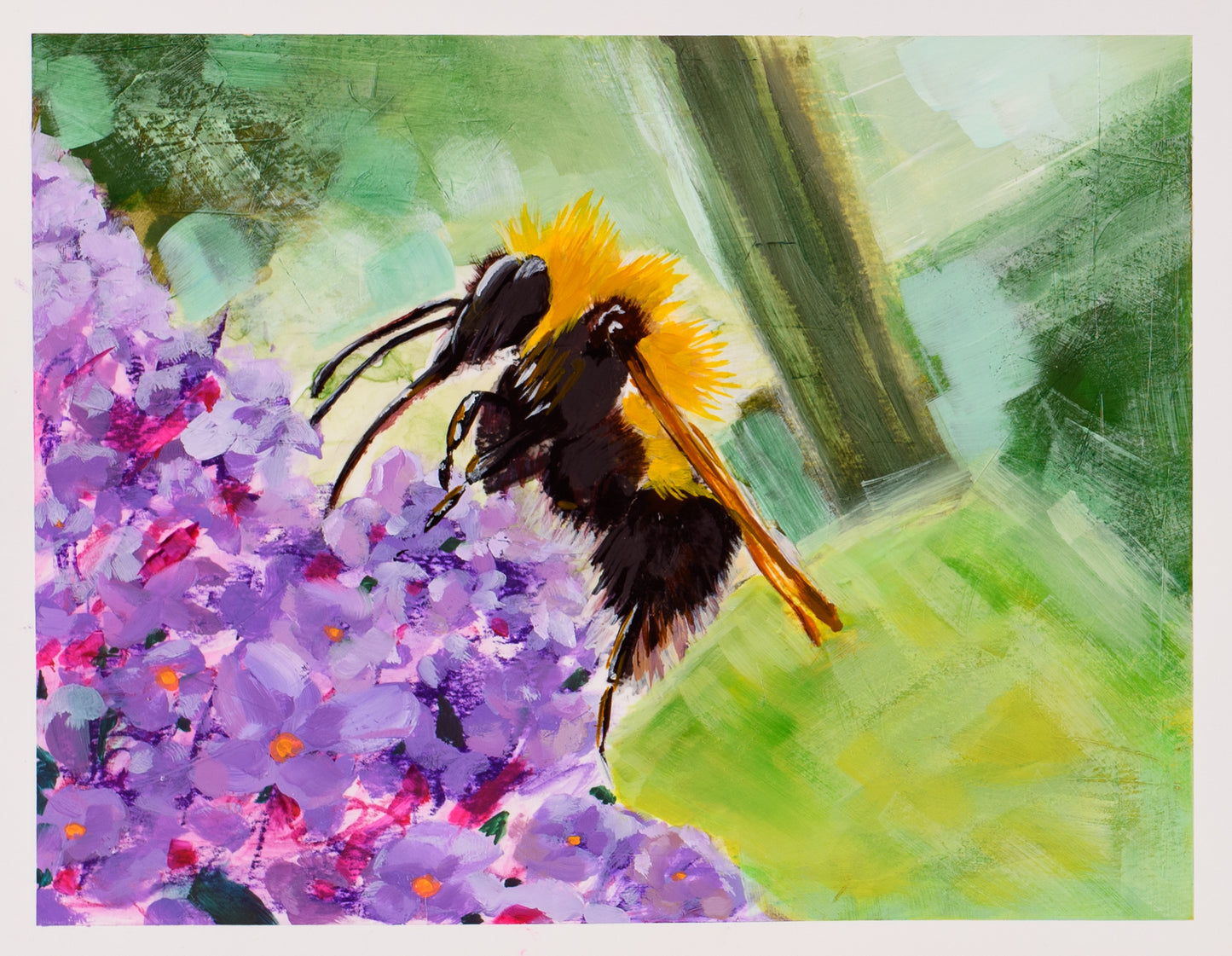 Bee on flowers